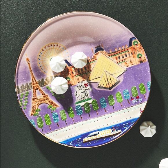 Anthropologie Other - Anthropologie Holiday in the City Dessert Plate Paris 2023 Retired